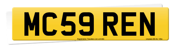 Registration number MC59 REN